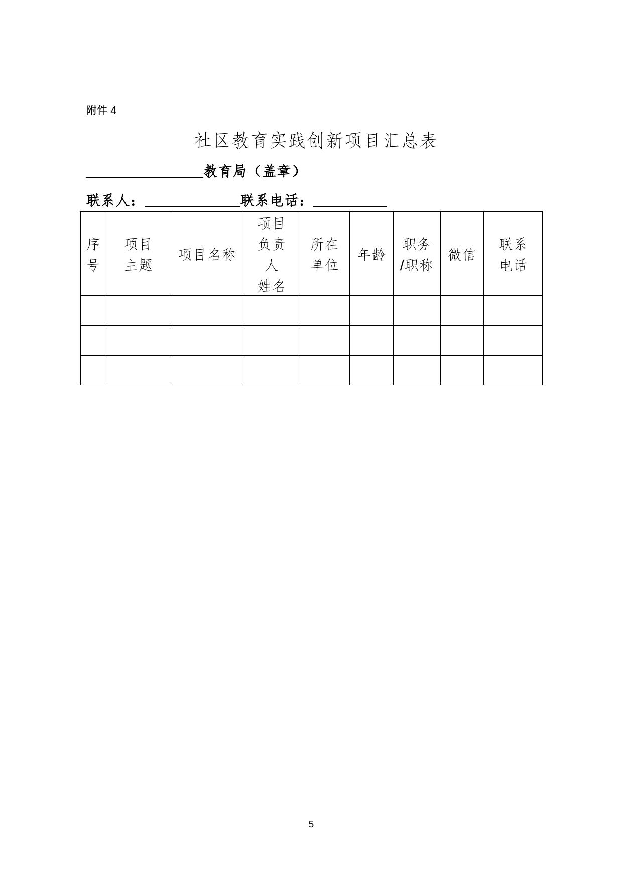 《关于做好老年教育、“能者为师”实践创新项目申报、社区教育材料报送的通知》附件.docx