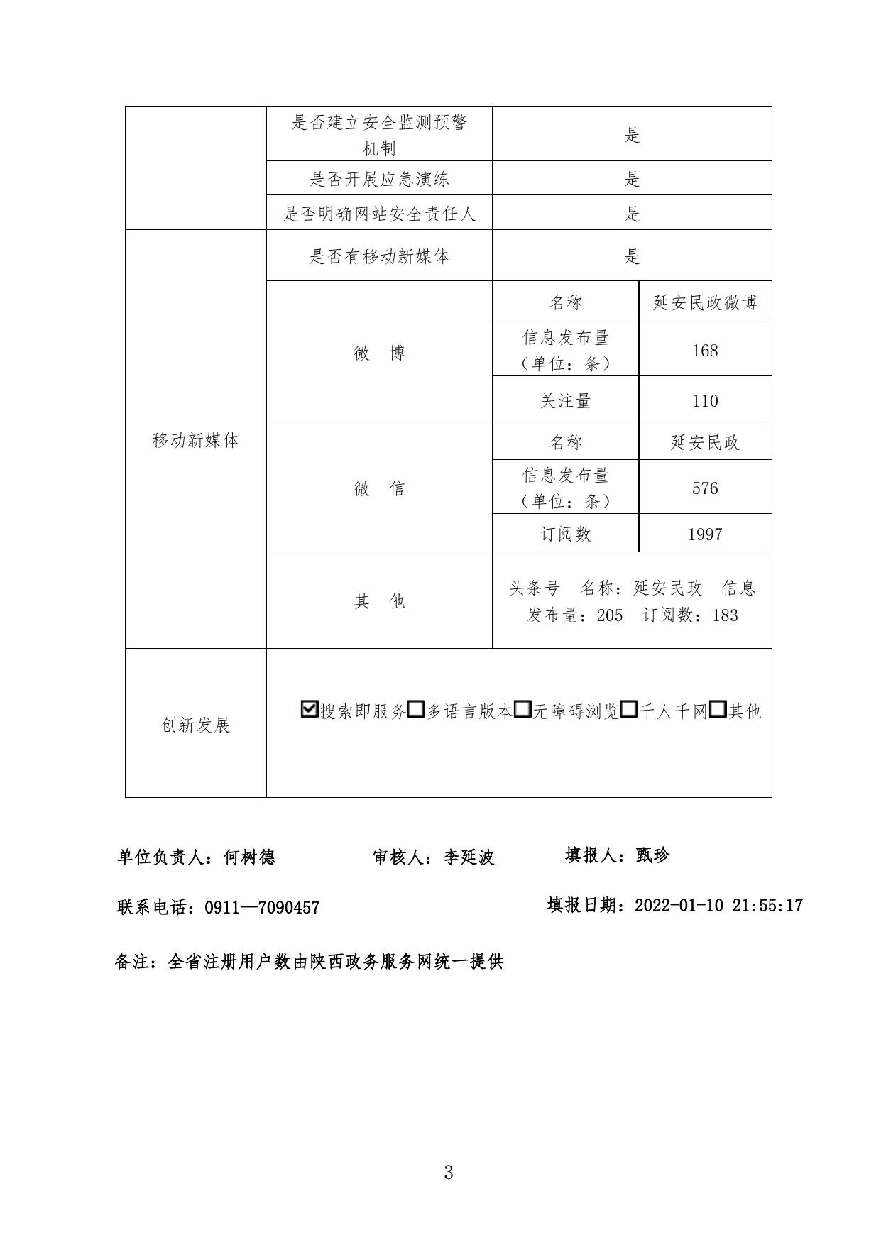 延安市民政局2021年政府网站工作年度报表.pdf