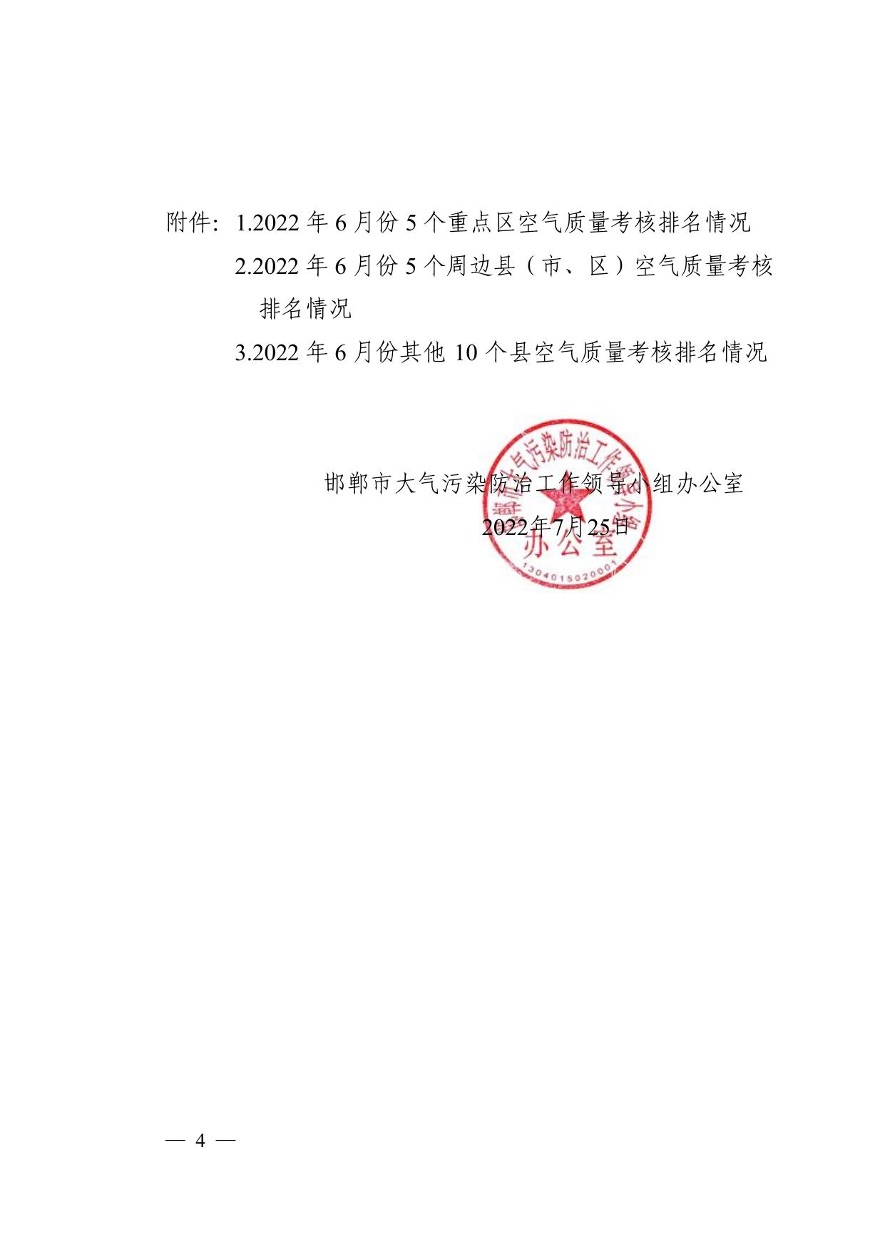 关于我市2022年6月份各县（市、区）空气质量排名情况的通报.pdf