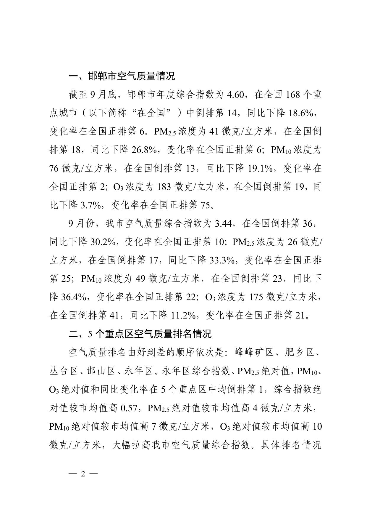 关于我市2021年9月份各县（市、区）空气质量排名情况的通报.pdf