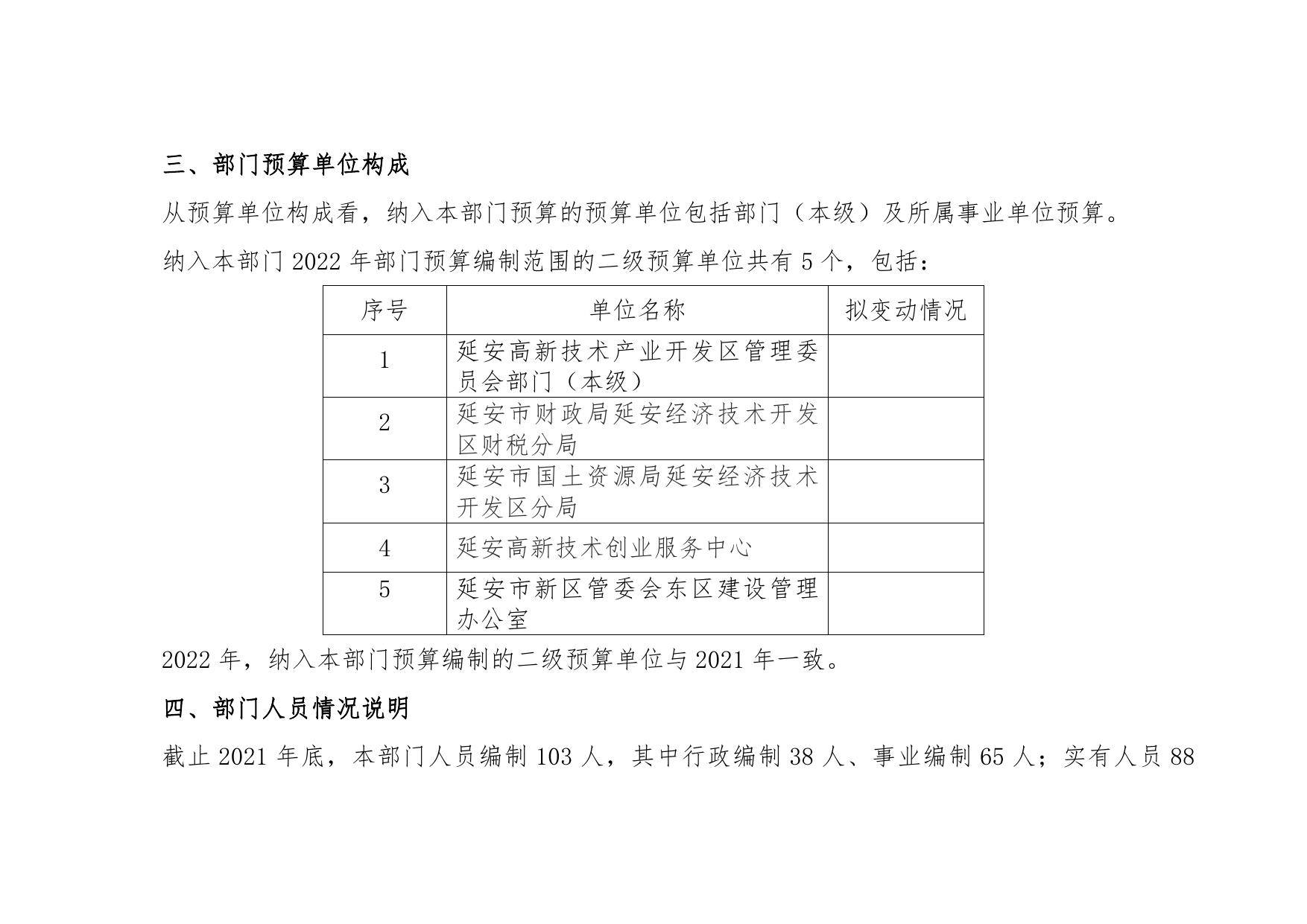 延安高新技术产业开发区管理委员会2022年部门综合预算公开说明.pdf
