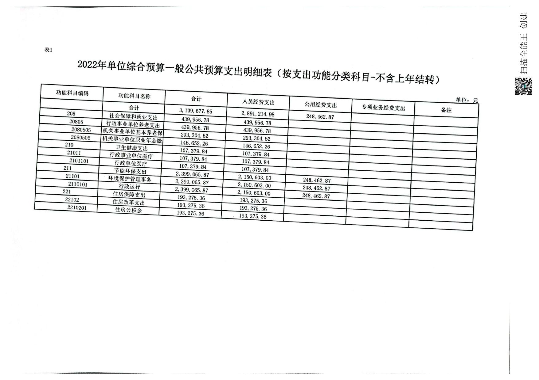 2022年延安市生态环境局志丹分局预算公开报表.pdf
