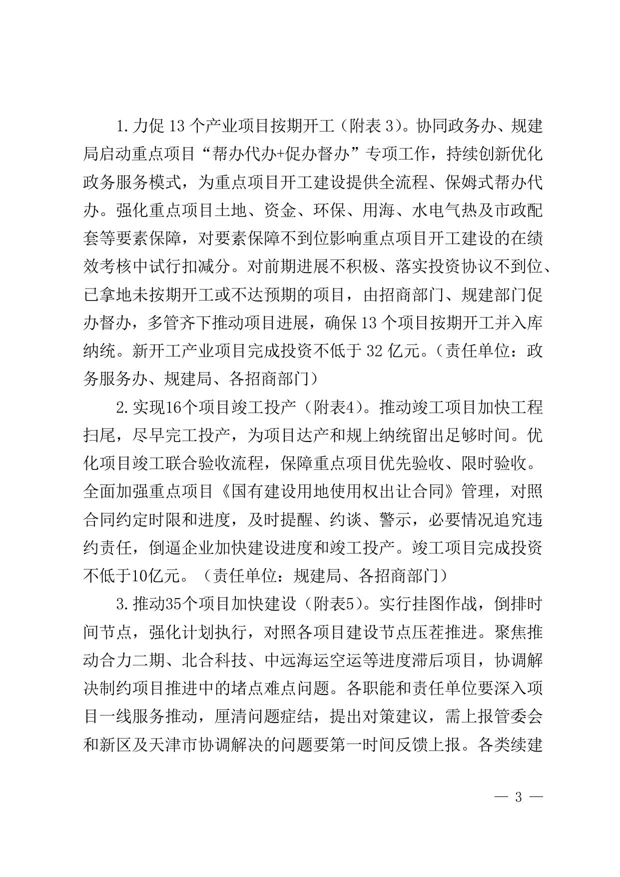 关于印发《天津港保税区重点项目“百日攻坚”行动安排方案》的通知原文下载.docx