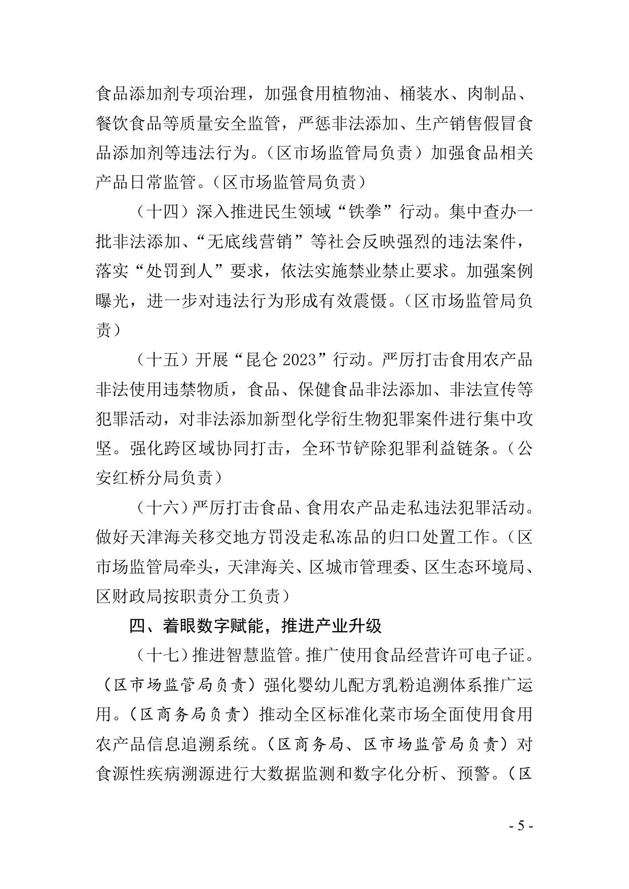 附件1红桥区2023年食品安全监督管理计划（征求意见稿）.doc