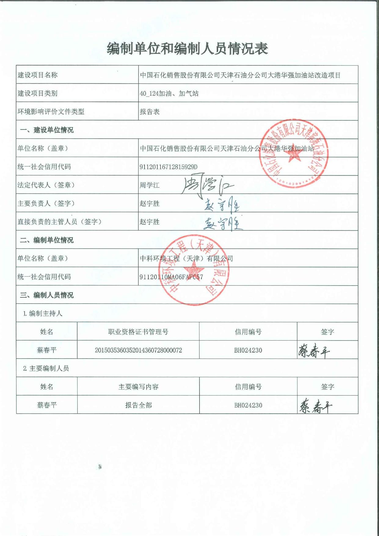 大港华强加油站改造项目环境影响报告表.doc