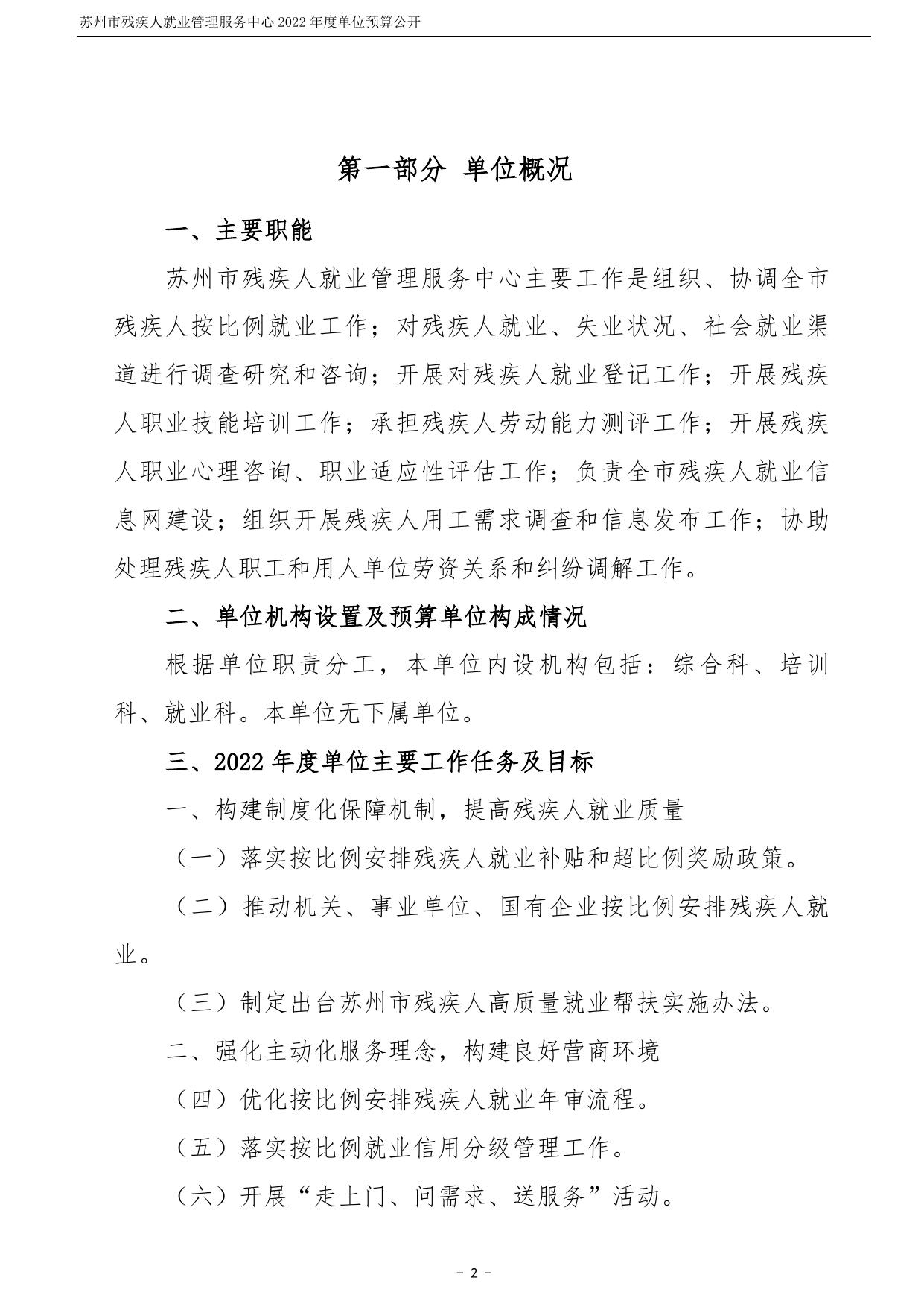 苏州市残疾人就业管理服务中心2022年度单位预算公开.pdf