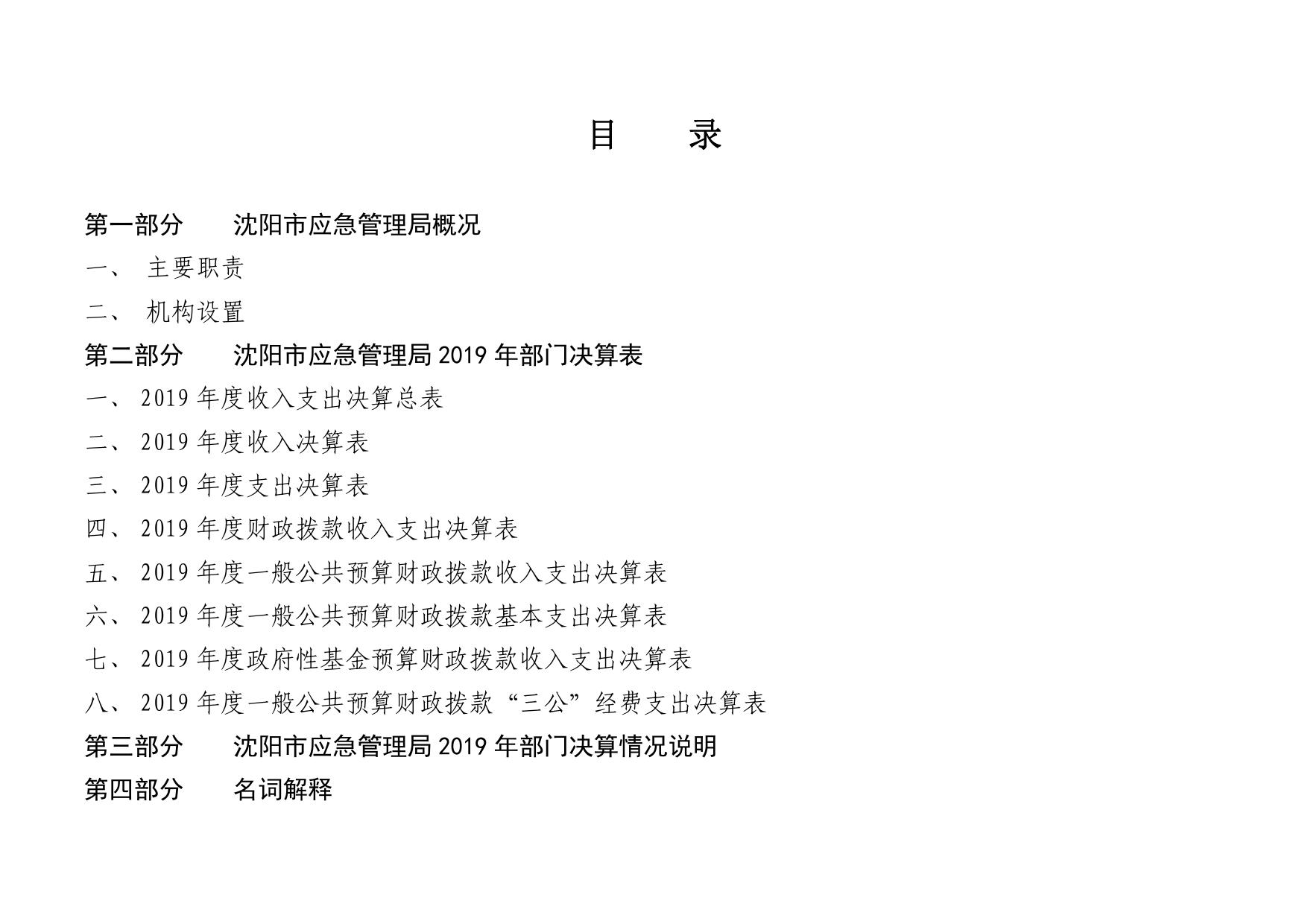 沈阳市应急管理局2019年部门决算（含三公经费决算）.pdf
