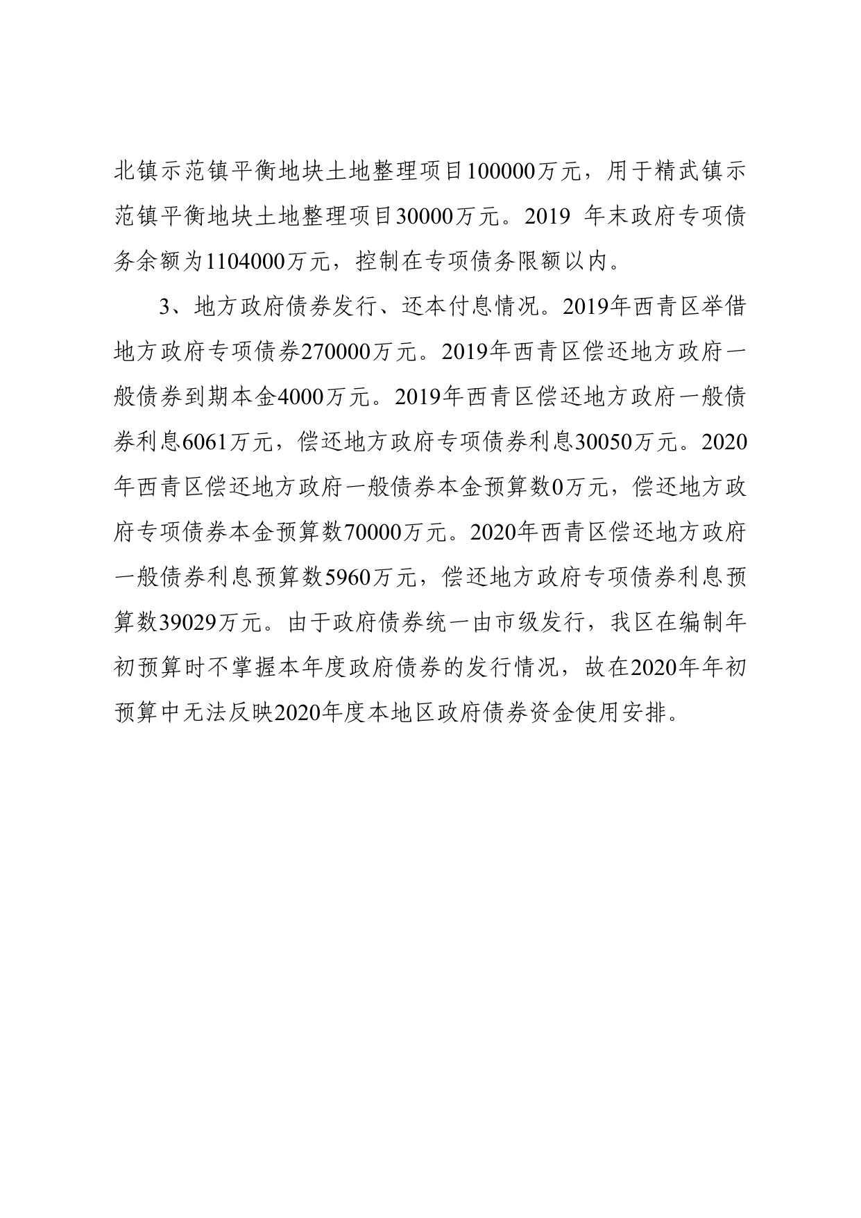 西青区2020年举借政府债务情况说明.pdf