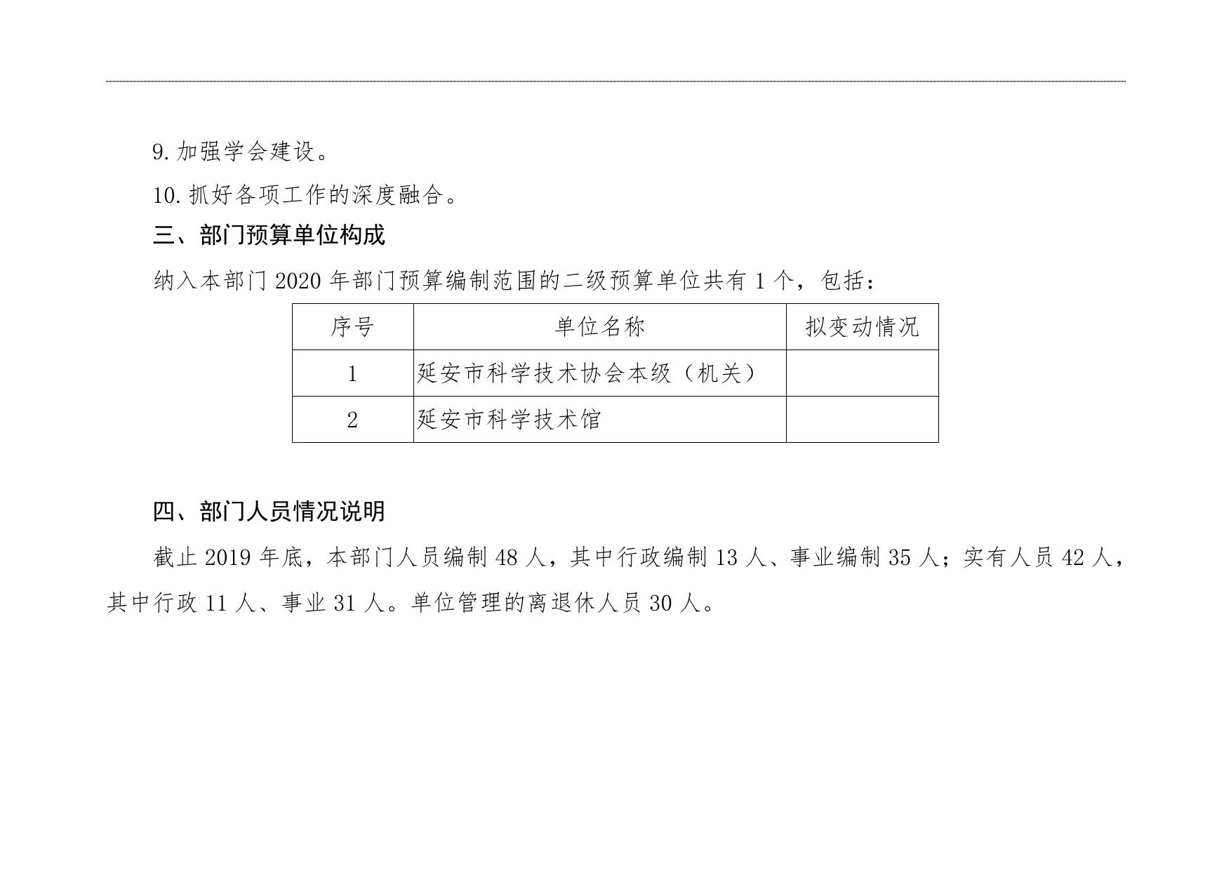 延安市科学技术协会2020年部门综合预算公开说明.pdf