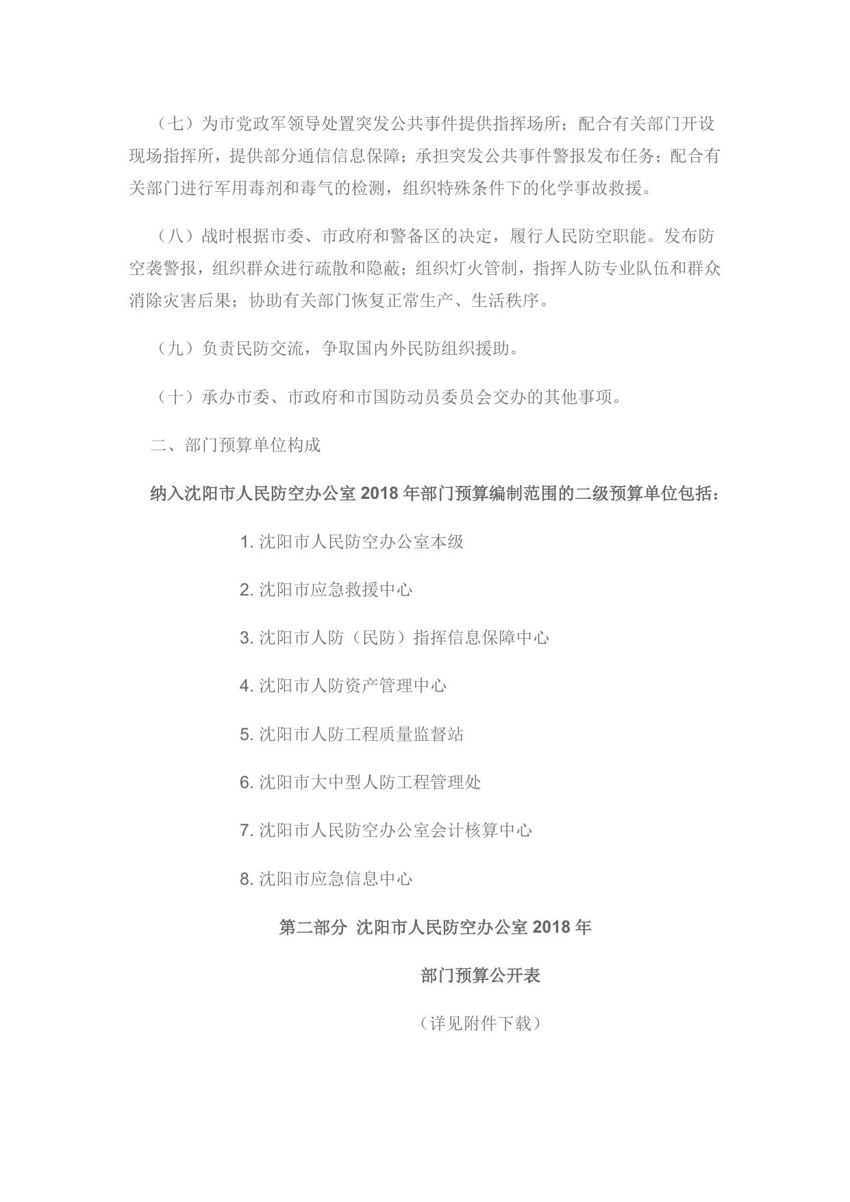 沈阳市人民防空办公室2018年部门预算 （含“三公”经费预算）.pdf