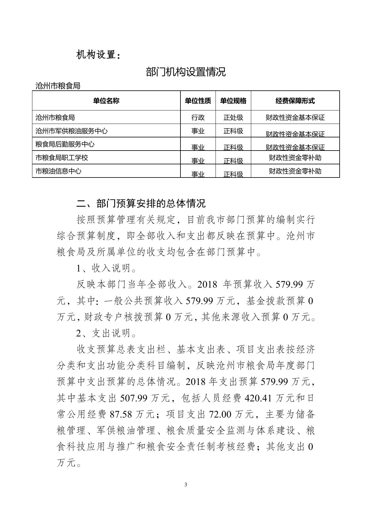 沧州市粮食局2018年部门预算公开情况说明.doc.docx