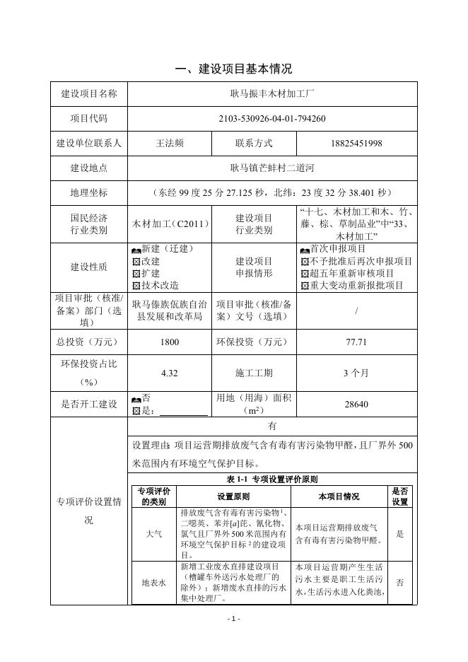 .耿马振丰木材加工厂建设项目.docx