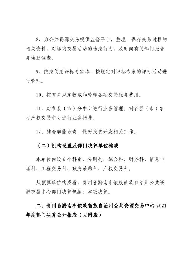 黔南布依族苗族自治州公共资源交易中心(本级)2021年部门决算及“三公”经费决算公开说明.pdf