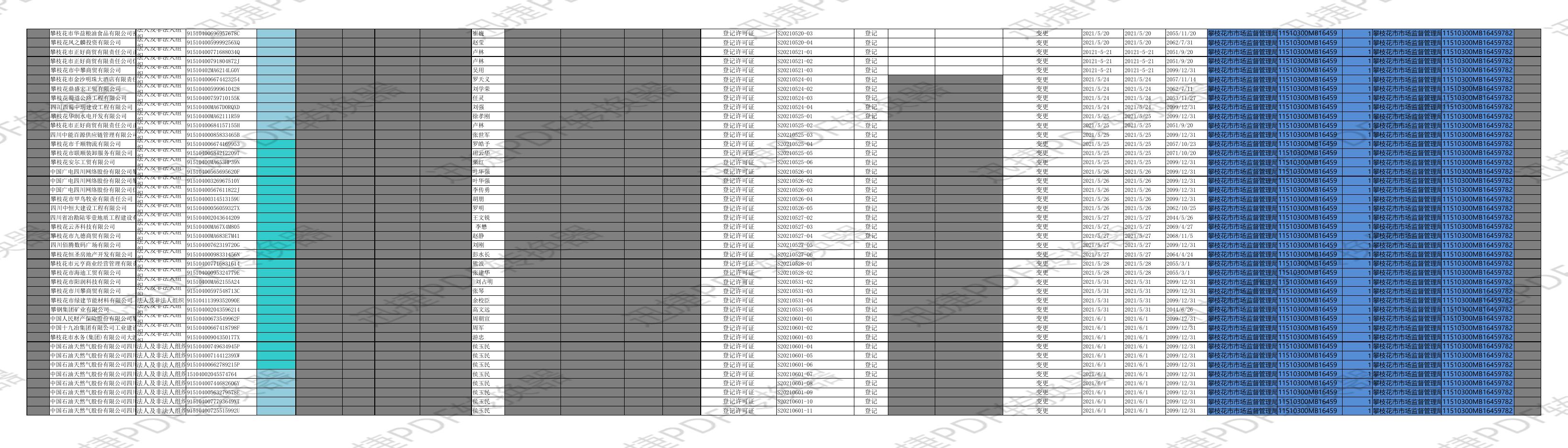 市市场监管局行政许可信息归集公示填报表（2021年6月）.pdf