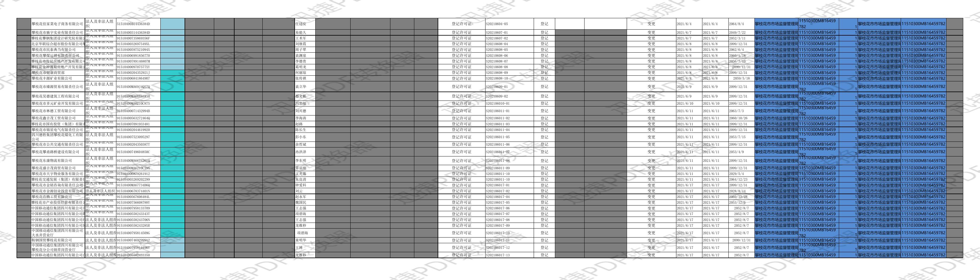 市市场监管局行政许可信息归集公示填报表（2021年6月）.pdf