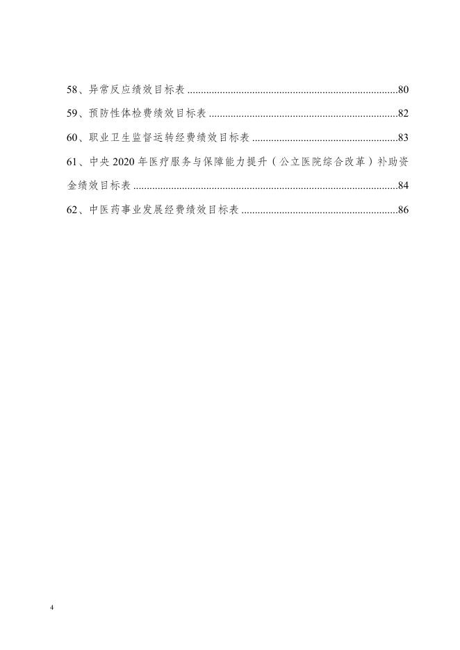 2020年卫生健康局预算绩效文本.doc