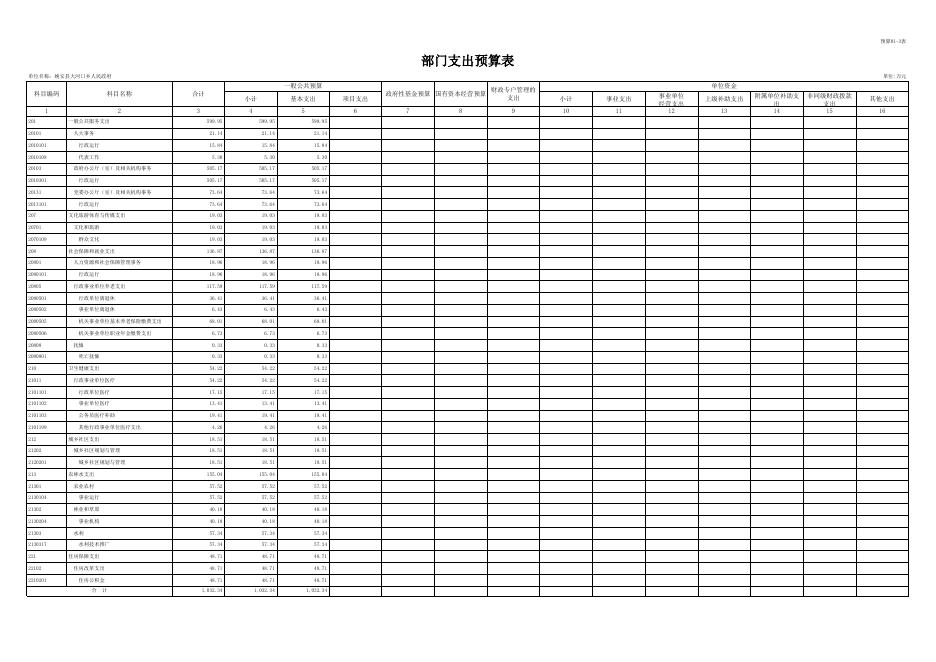 姚安县大河口乡2023年部门预算表.xlsx