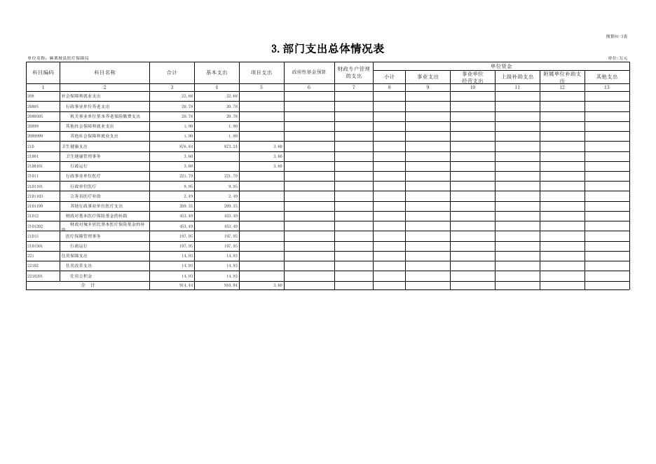 麻栗坡县医疗保障局2022年预算公开表.xlsx