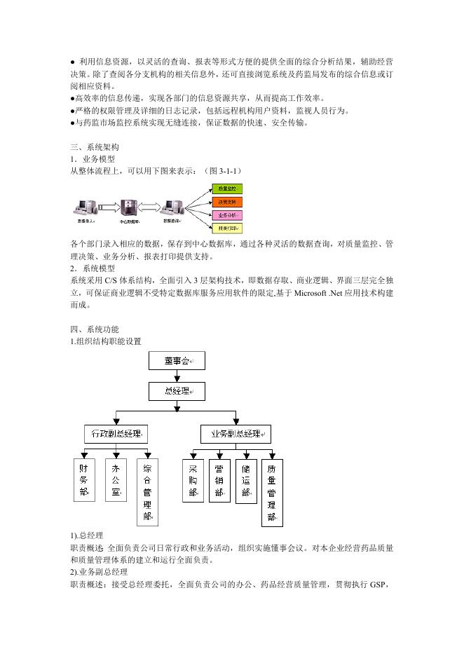 医药GSP信息系统管理解决方案.doc