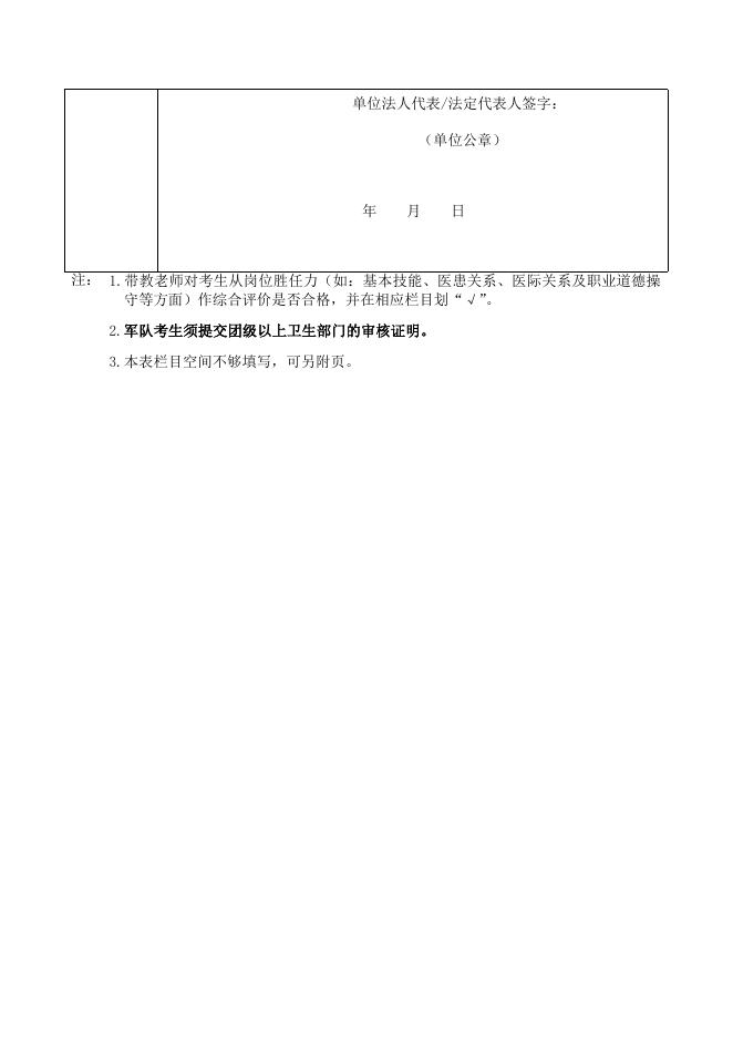 附件3：直报执业或助理医师资格考试试用期考核证明.docx