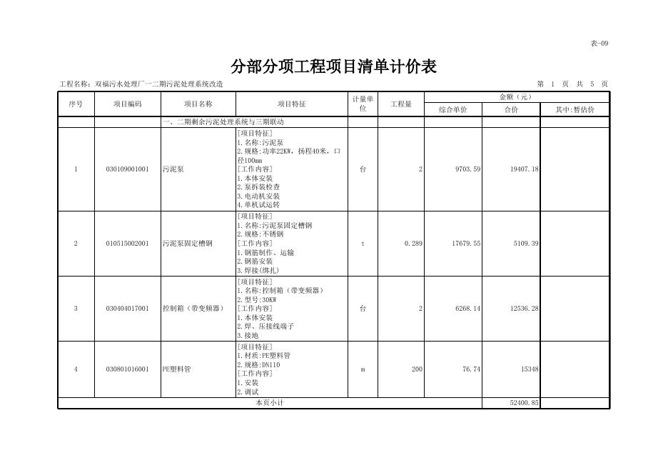 双福污水处理厂一二期污泥处理系统改造.xlsx
