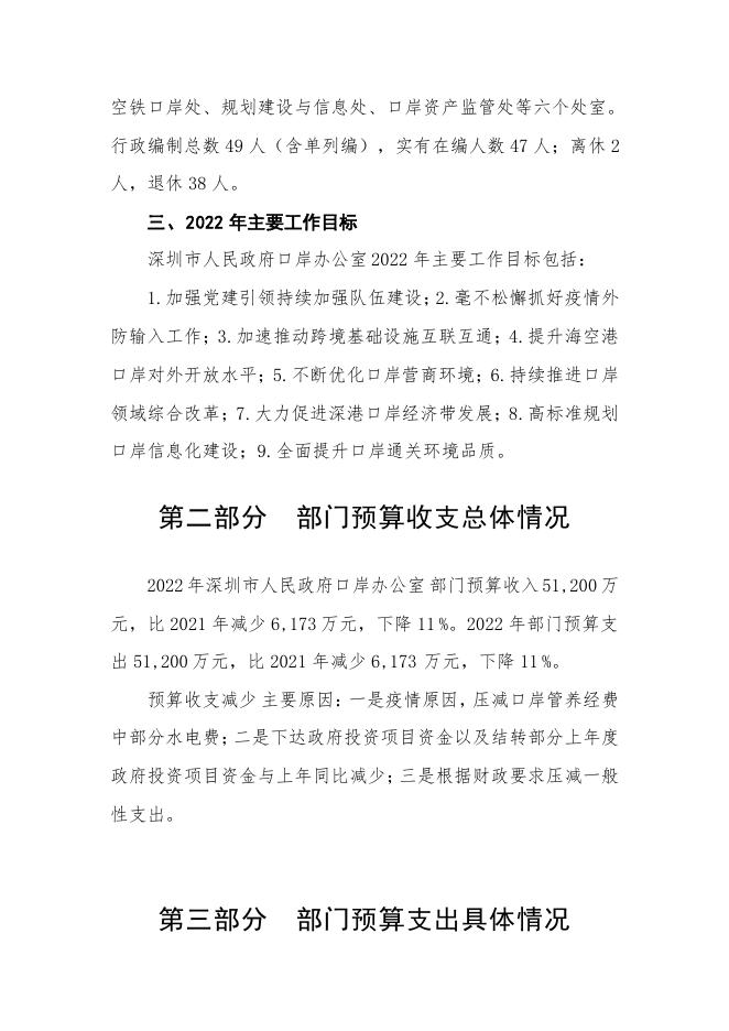 2022年深圳市人民政府口岸办公室部门预算.pdf