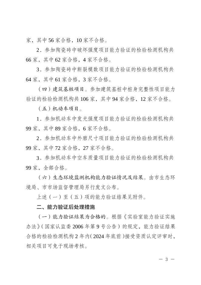 重庆市市场监督管理局关于2022年度检验检测机构能力验证结果及后处理意见的通报.pdf