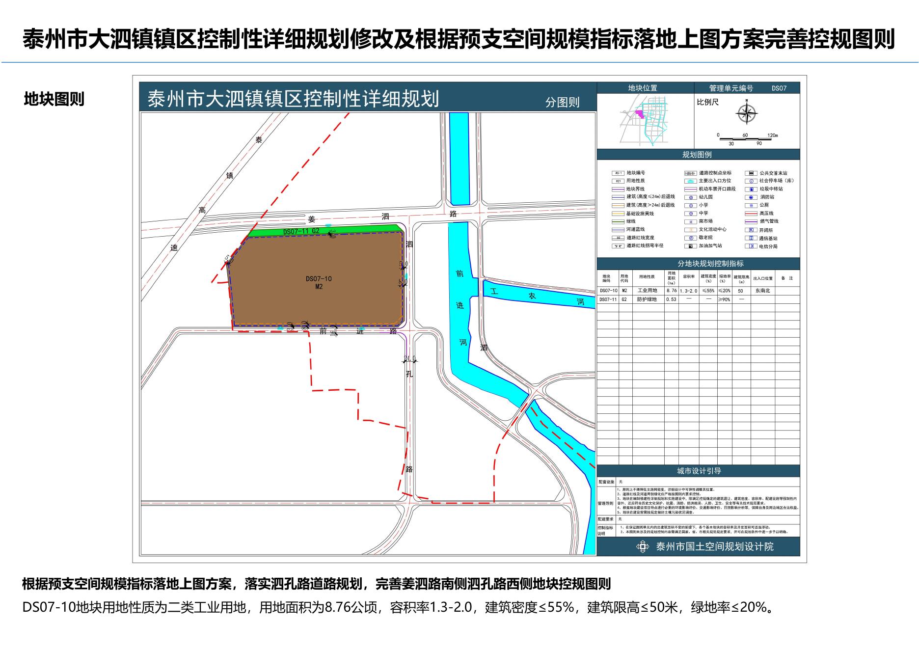 泰州市大泗镇镇区控制性详细规划修改及根据预支空间规模指标落地上图方案完善控规图则.pdf