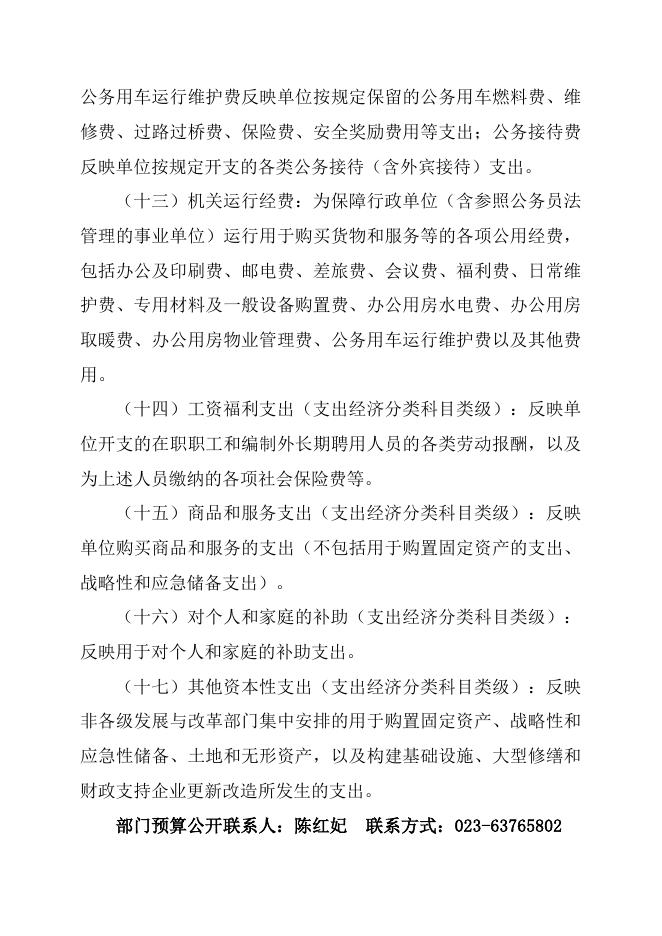 重庆市渝中区经济和信息化委员会2022年部门预算情况说明.doc