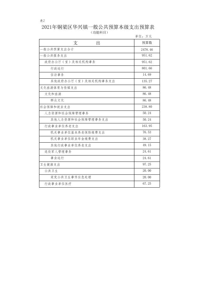 附件1：重庆市铜梁区华兴镇人民政府2021年政府预算公开表.xlsx