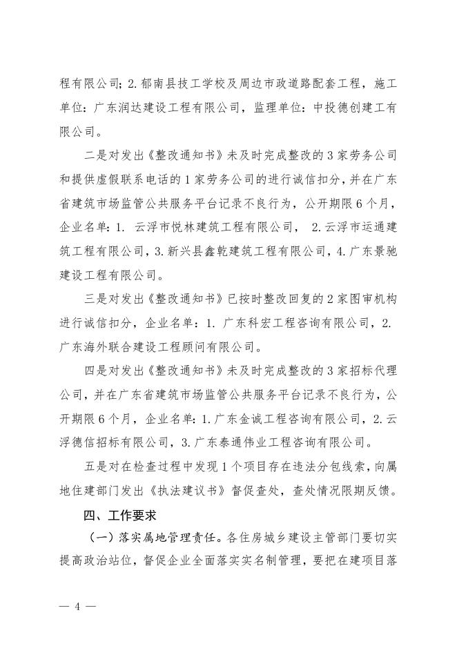 关于2022年上半年云浮市建筑市场“双随机”暨在建项目发承包违法行为专项整治百日攻坚行动检查情况的通报.doc
