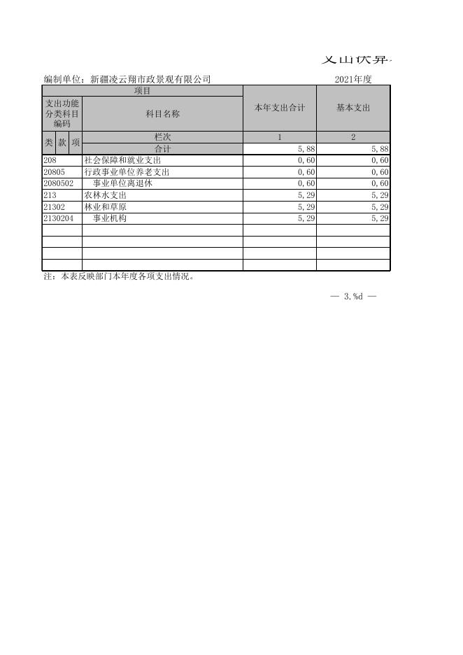 新疆凌云翔市政景观有限公司2021年度部门决算报表.xls
