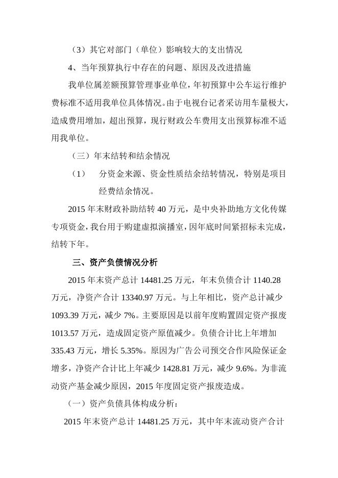 电视台-决算分析报告.docx