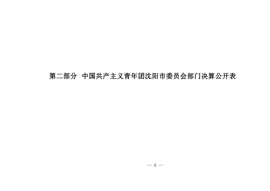 中国共产主义青年团沈阳市委员会2018年度部门决算(含三公经费决算).pdf