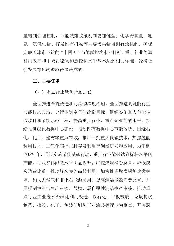 滨海新区落实《天津市“十四五”节能减排实施方案》分工方案.docx