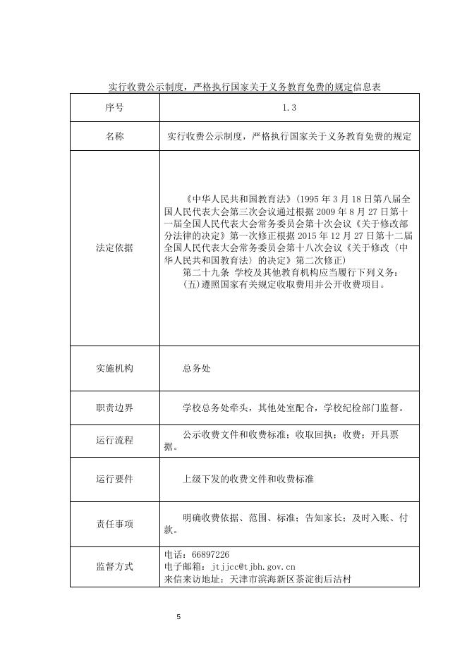 天津市滨海新区汉沽后沽小学职责事项信息.docx