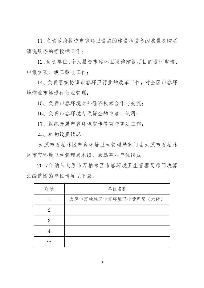 2017年市容环境卫生管理局部门决算公开.doc