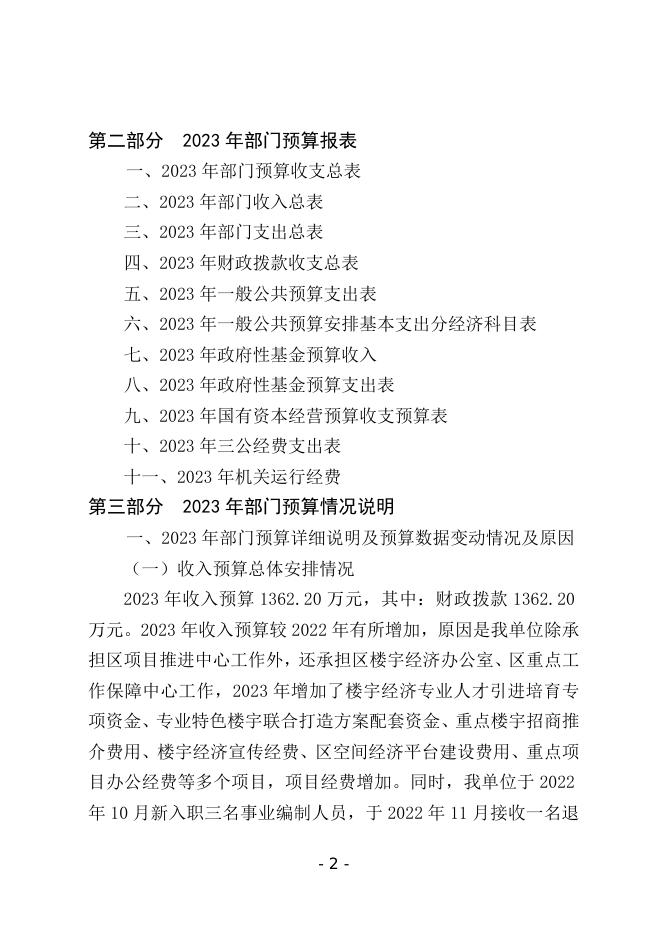 太原市小店区项目推进中心2023年预算公开报告.doc