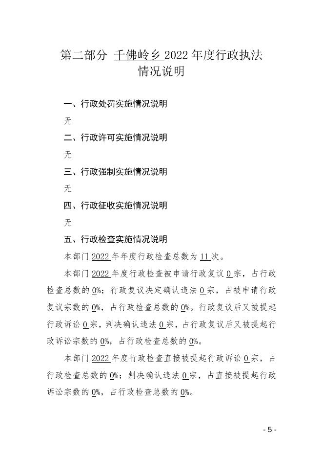 浑源县千佛岭乡2022年度行政执法统计年报．docx.docx