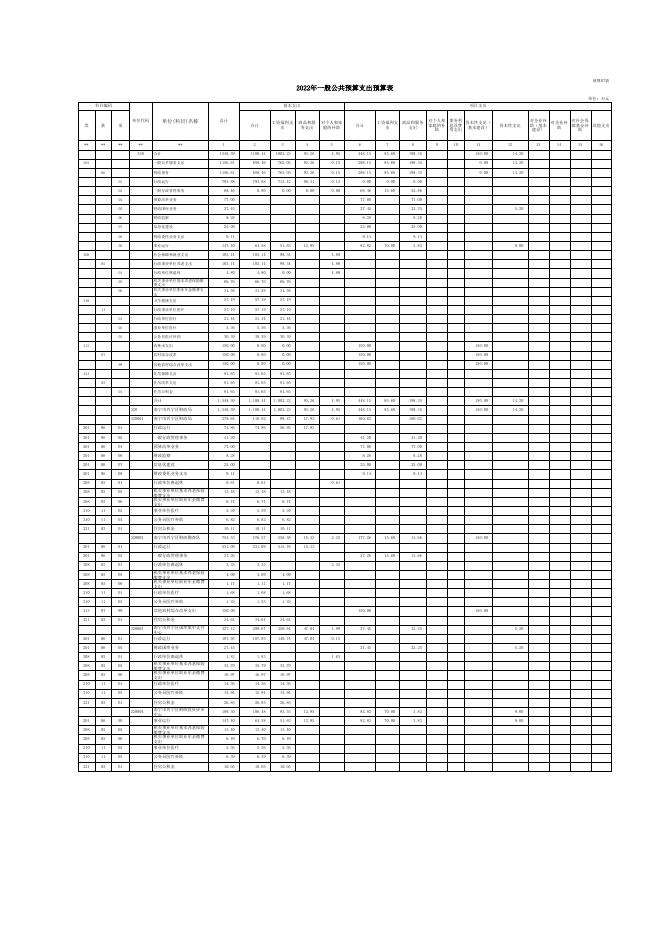 2022年兴宁区财政局汇总预算公开报表.xls