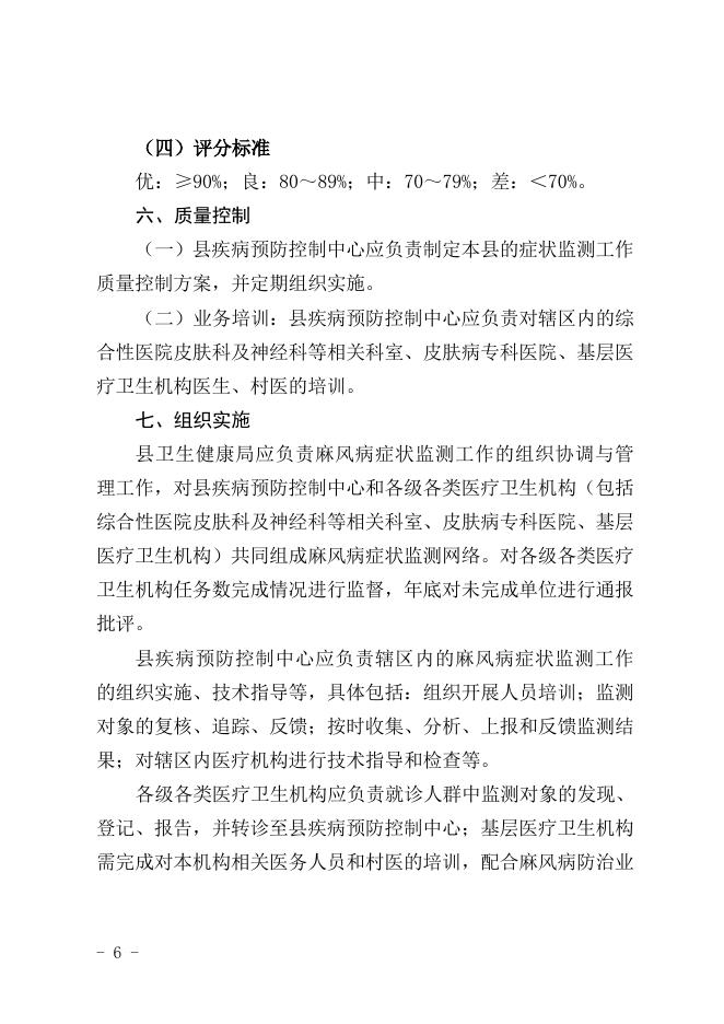 关于印发《天等县麻风病症状监测实施方案》的通知.doc