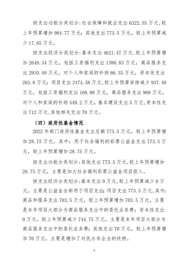 上饶市民政局2022年部门预算公开说明.doc