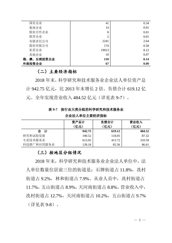 广州市天河区第四次全国经济普查公报（第九号）.doc