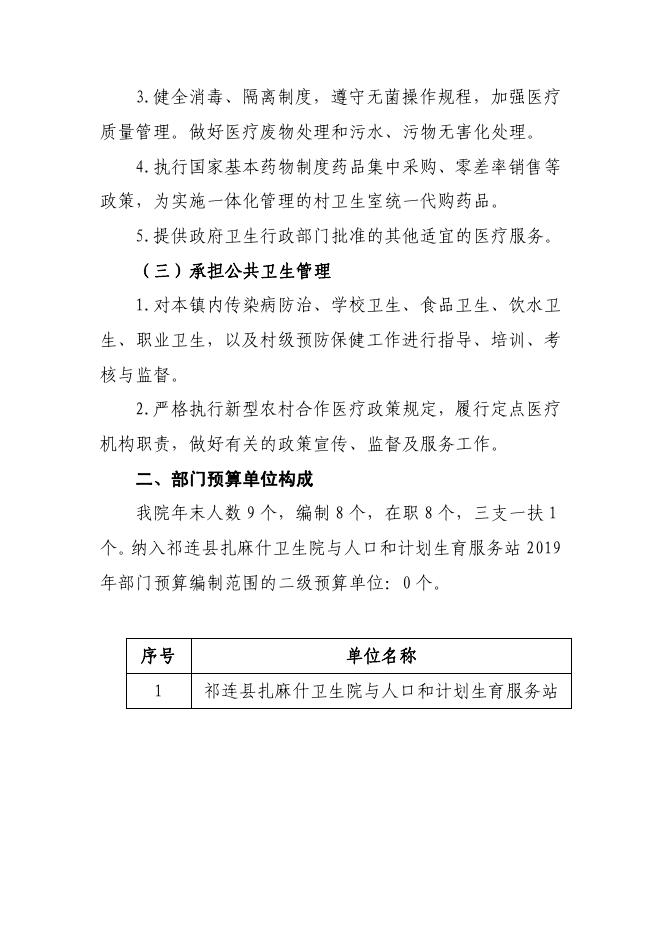 附件：祁连县扎麻什乡卫生院2019年部门预算公开.pdf