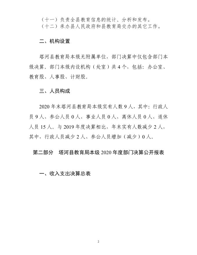 塔河县教育局本级部门决算公开（2020年）.pdf