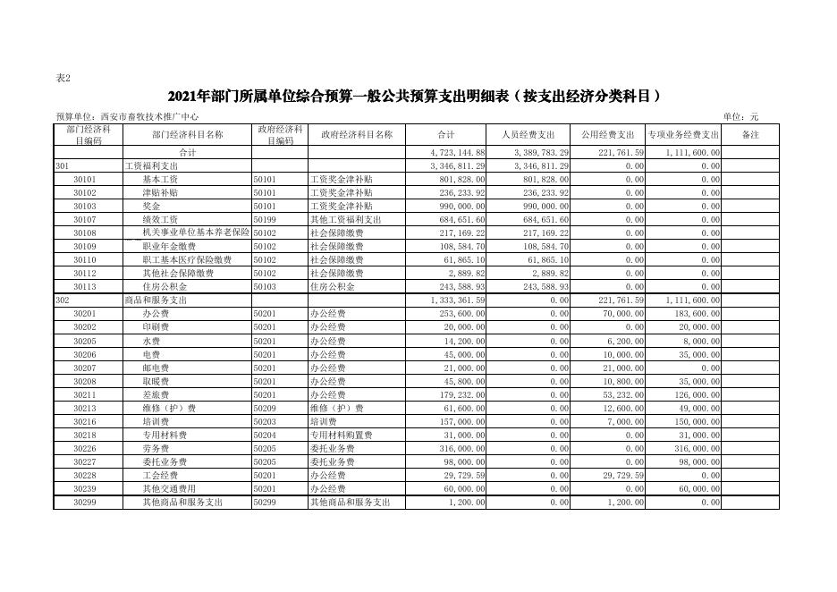 2021年西安市农业农村局所属西安市畜牧技术推广中心综合预算公开报表.pdf