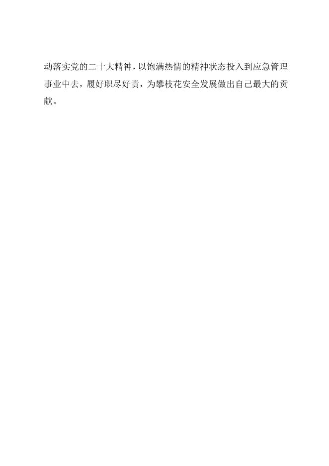攀枝花市应急管理局召开党的二十大精神专题学习会.docx