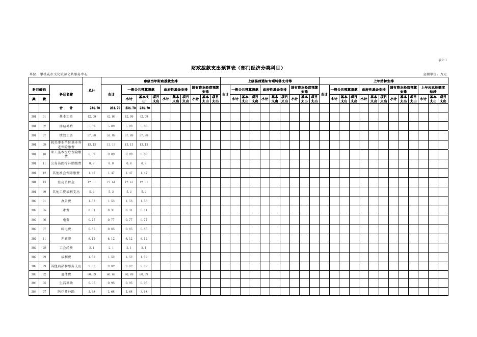 （205007-攀枝花市文化旅游公共服务中心）2021年部门预算公开表.xlsx