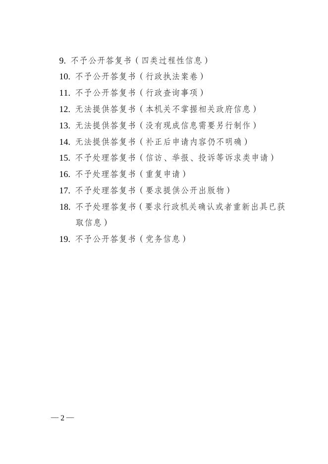政府信息公开申请办理答复格式文书.doc