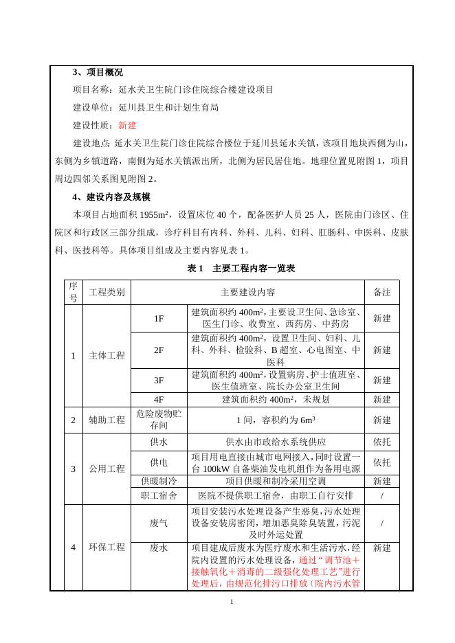 延水关卫生院门诊住院综合楼建设项目.doc